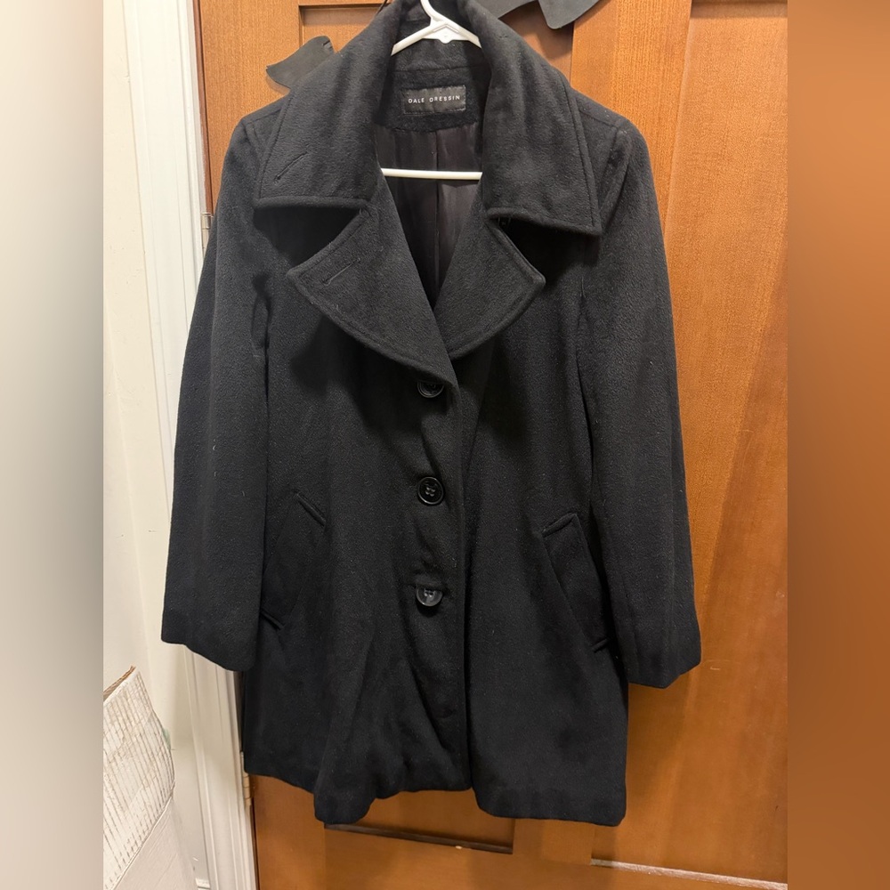 Dale Dressin Amicale Cashmere Elegant Dark Pea Coat
